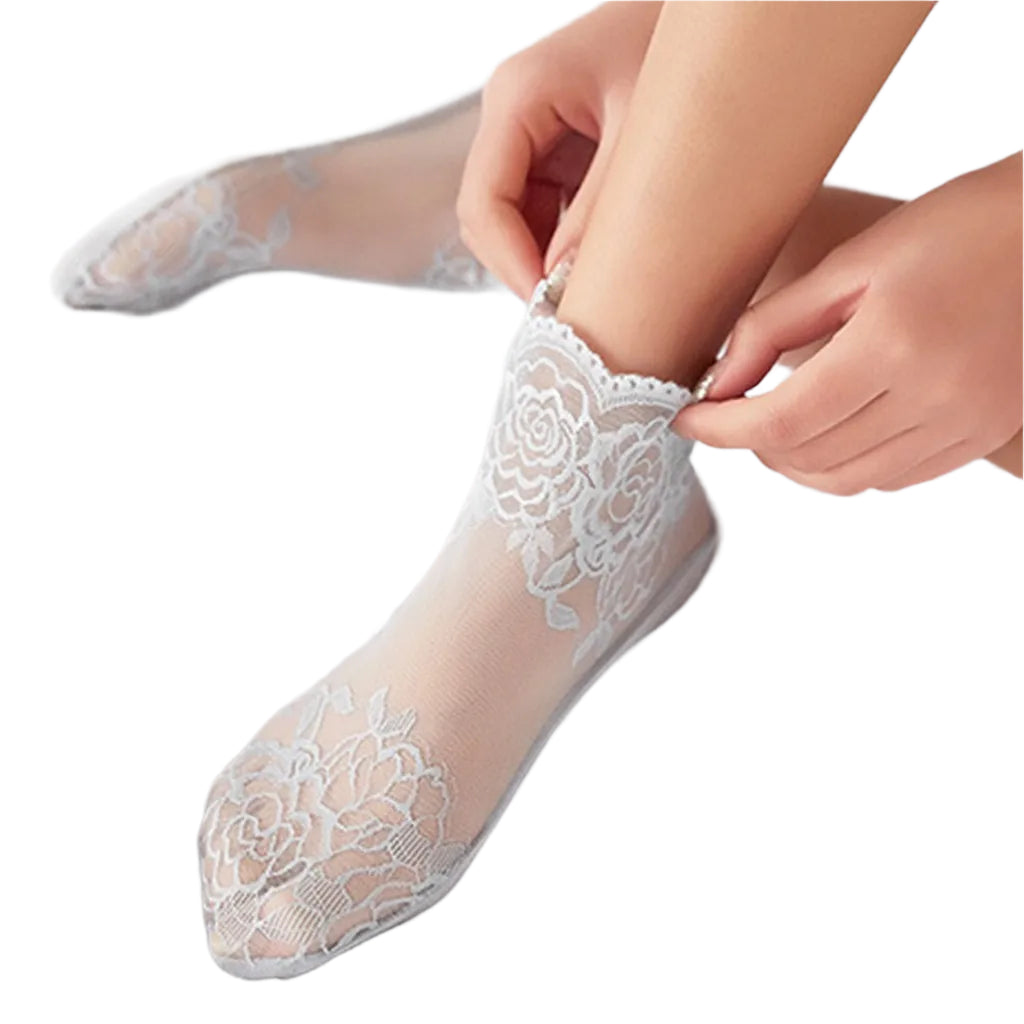 Sheer Lace Ankle Socks