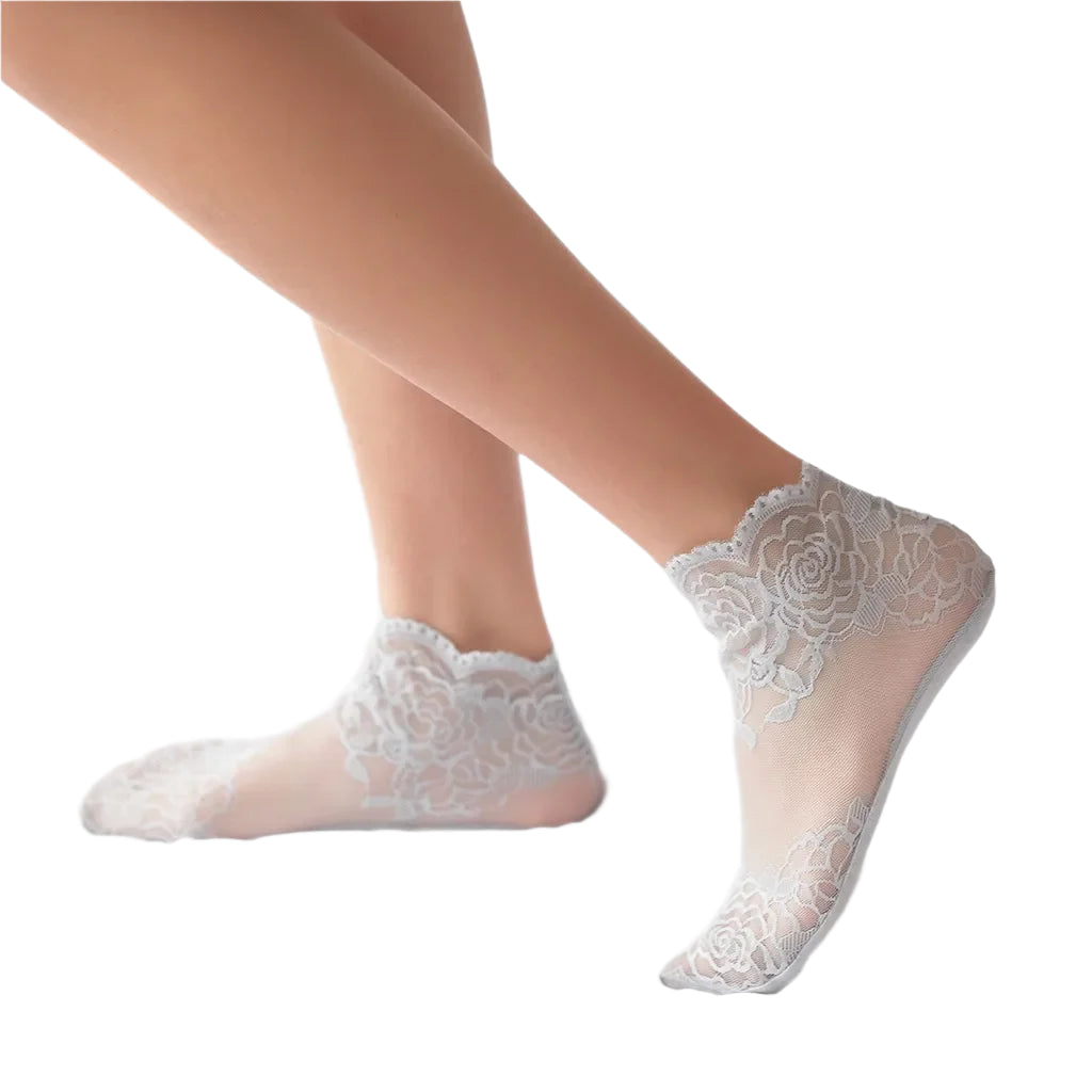 Sheer Lace Ankle Socks
