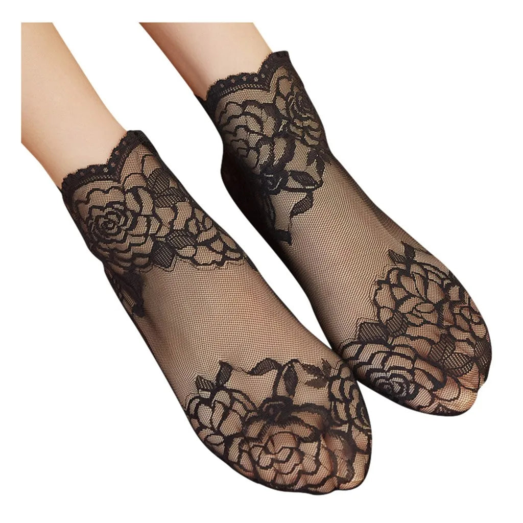 Sheer Lace Ankle Socks
