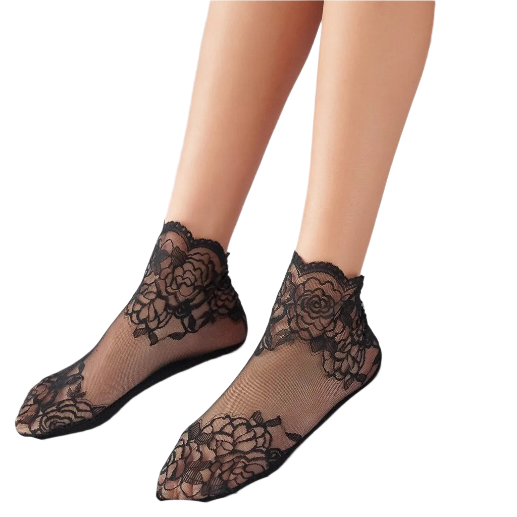 Sheer Lace Ankle Socks