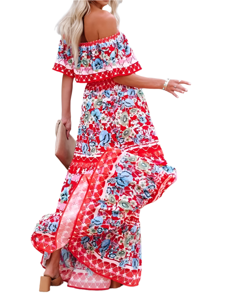 Boho Print Maxi Dress – Elegant Summer Style