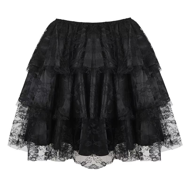 Mesh & Lace Bow Mini Tutu Skirt