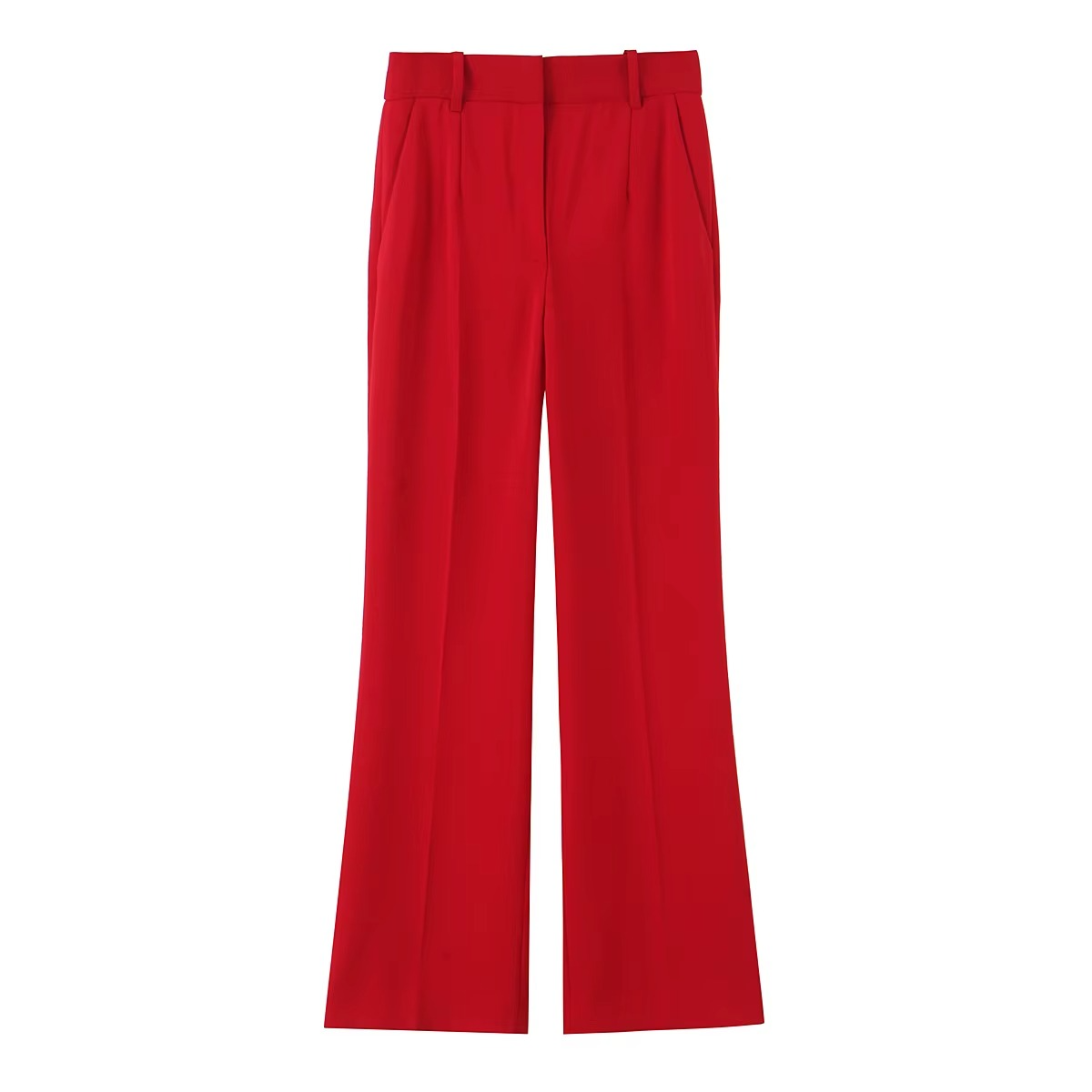 Romantic Red Vest & Flare Pants Set
