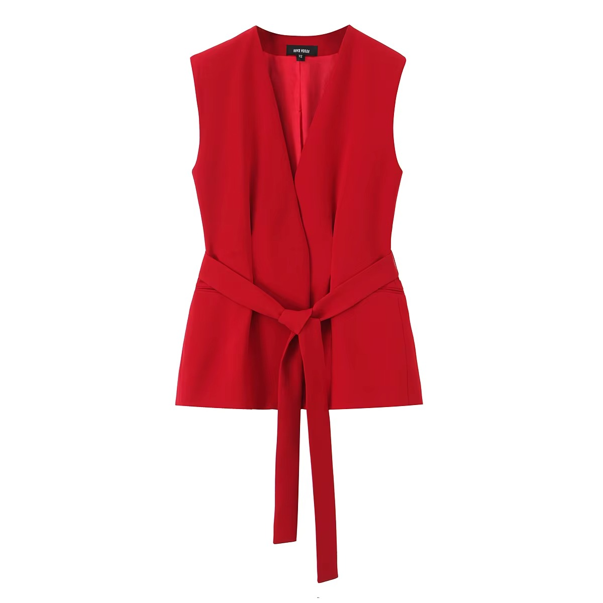 Romantic Red Vest & Flare Pants Set