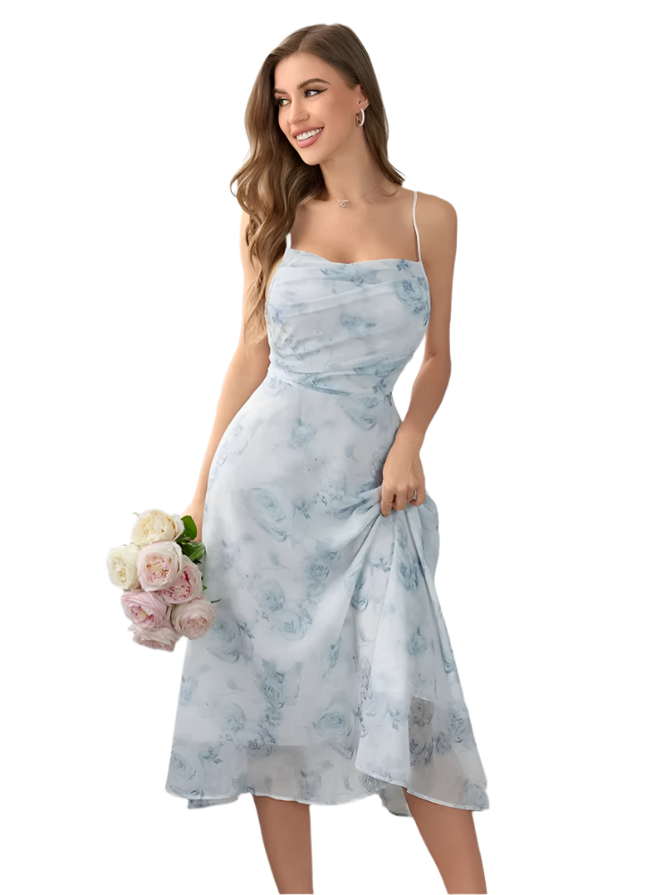 SINGREINY Floral Spaghetti Strap Dress – Effortless Summer Elegance 🌸✨