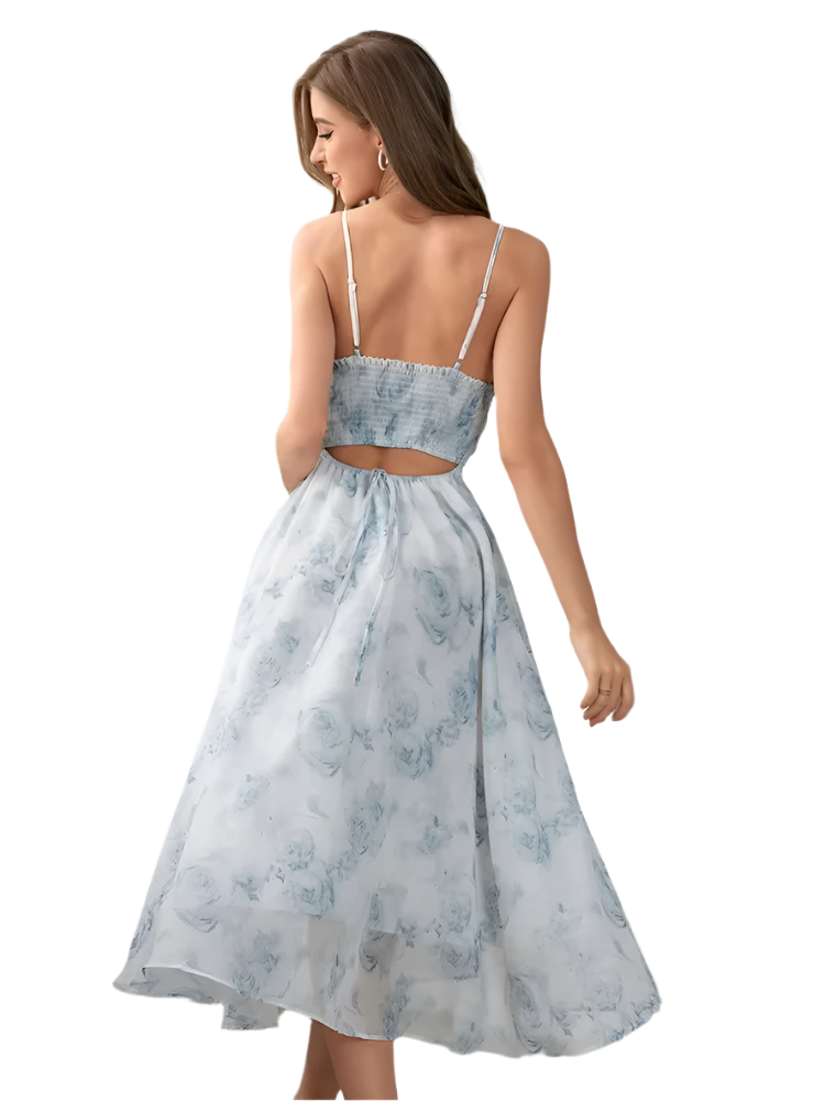 SINGREINY Floral Spaghetti Strap Dress – Effortless Summer Elegance 🌸✨