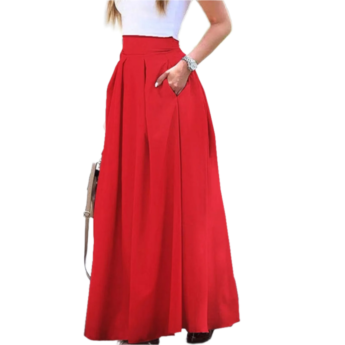 Vintage Low-Rise Pleated Skirt – Effortless Elegance & Comfort