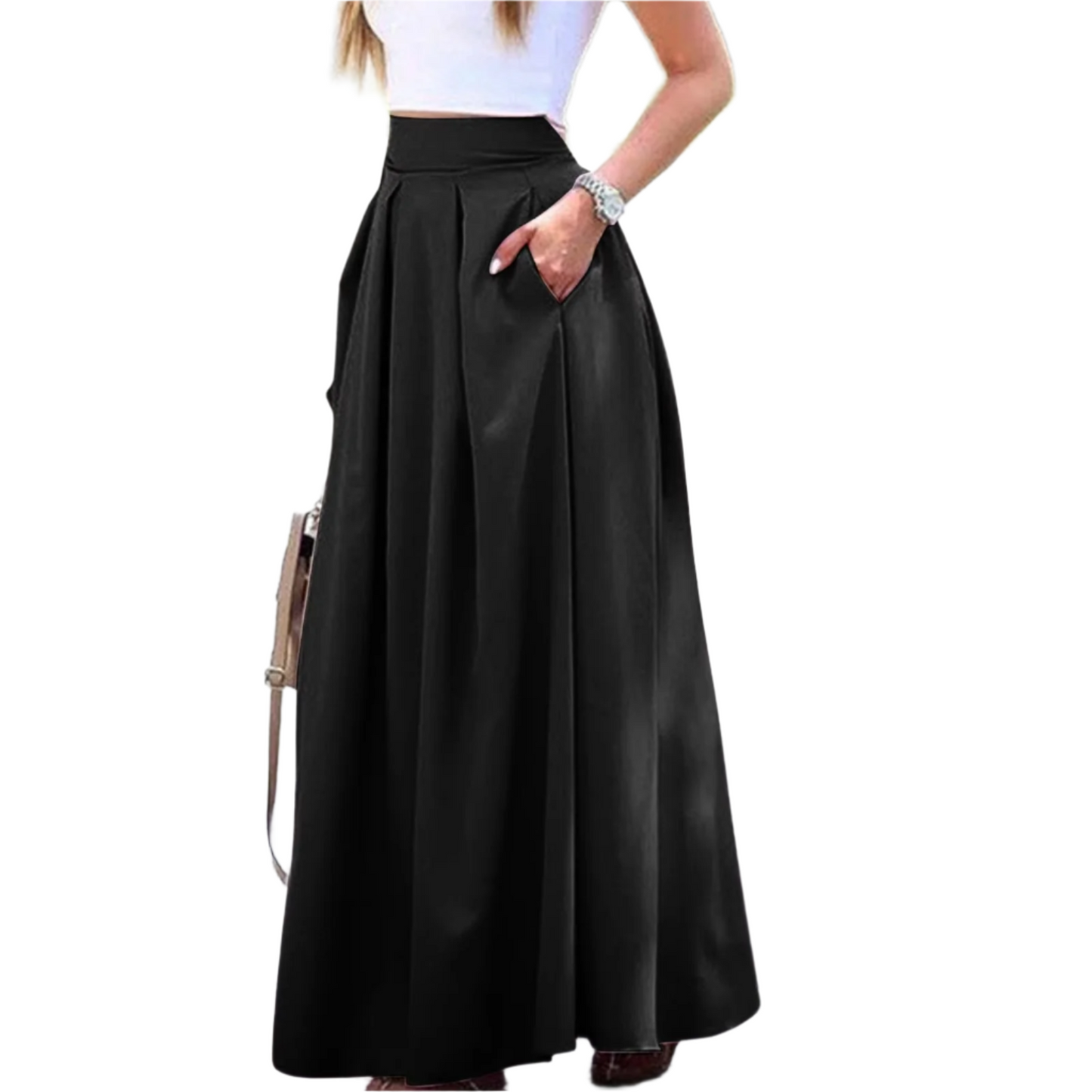 Vintage Low-Rise Pleated Skirt – Effortless Elegance & Comfort