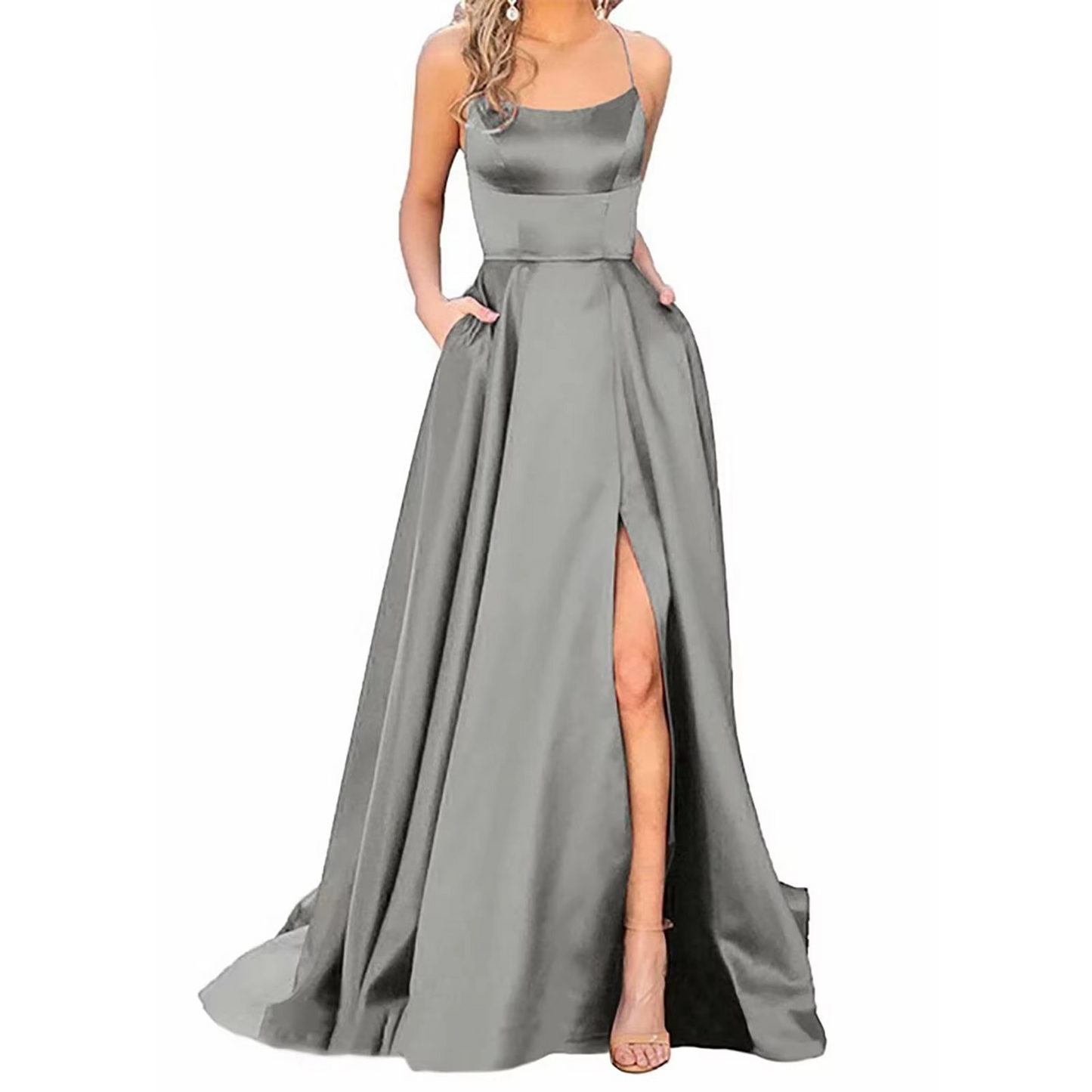 Elegant Backless Fit & Flare Dress – Timeless Sophistication & Grace