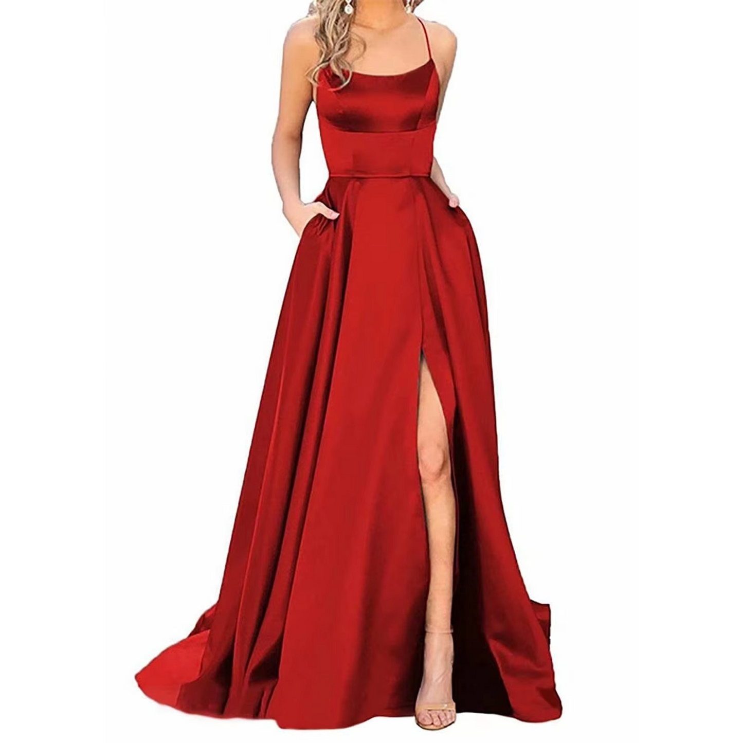 Elegant Backless Fit & Flare Dress – Timeless Sophistication & Grace