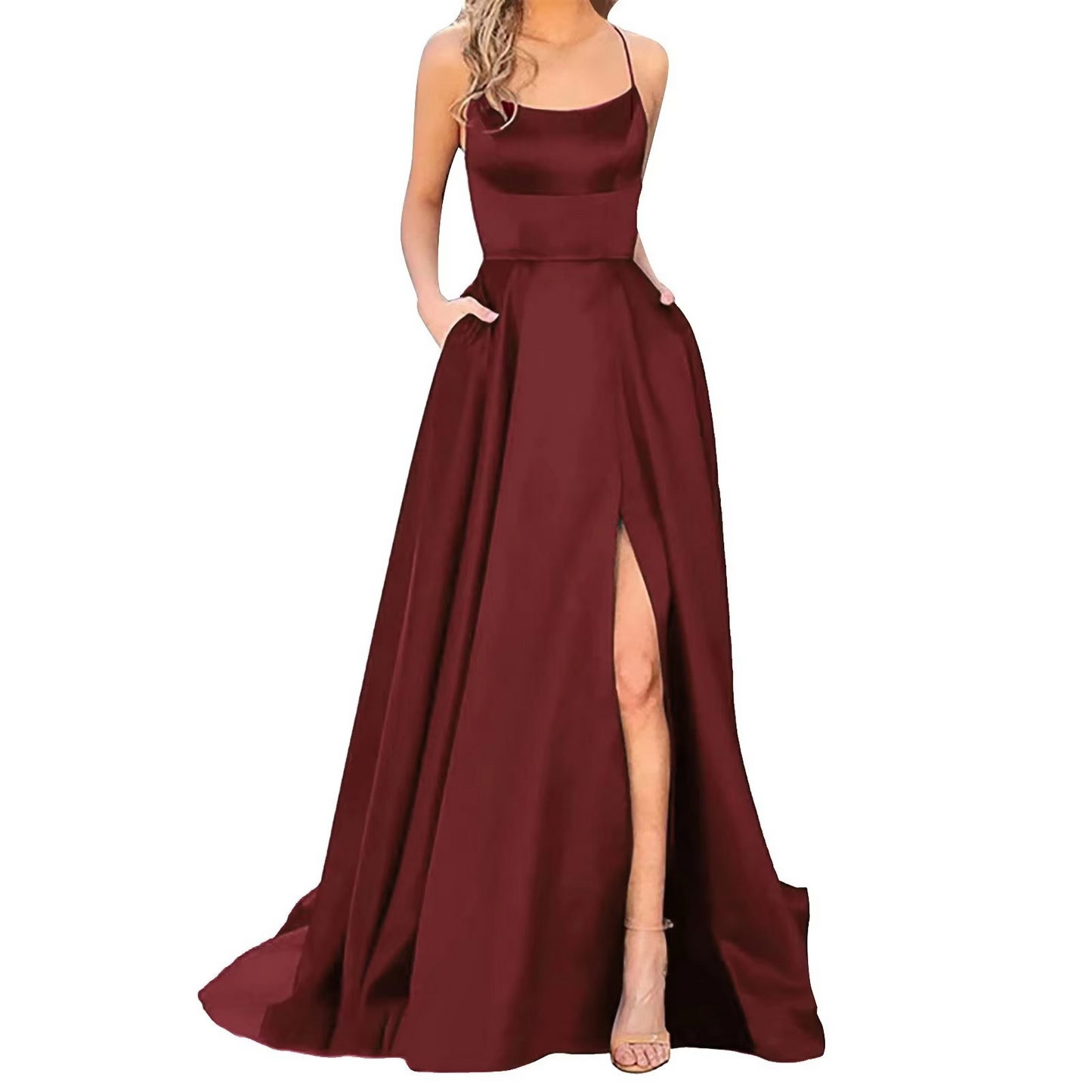 Elegant Backless Fit & Flare Dress – Timeless Sophistication & Grace