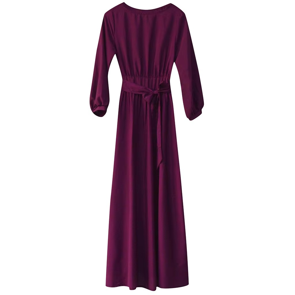 Elegant Lantern Sleeve Maxi Dress – Timeless Grace & Effortless Style