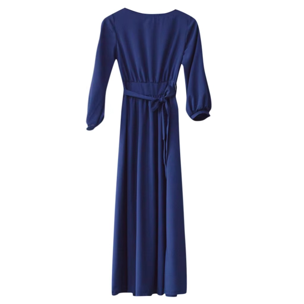 Elegant Lantern Sleeve Maxi Dress – Timeless Grace & Effortless Style
