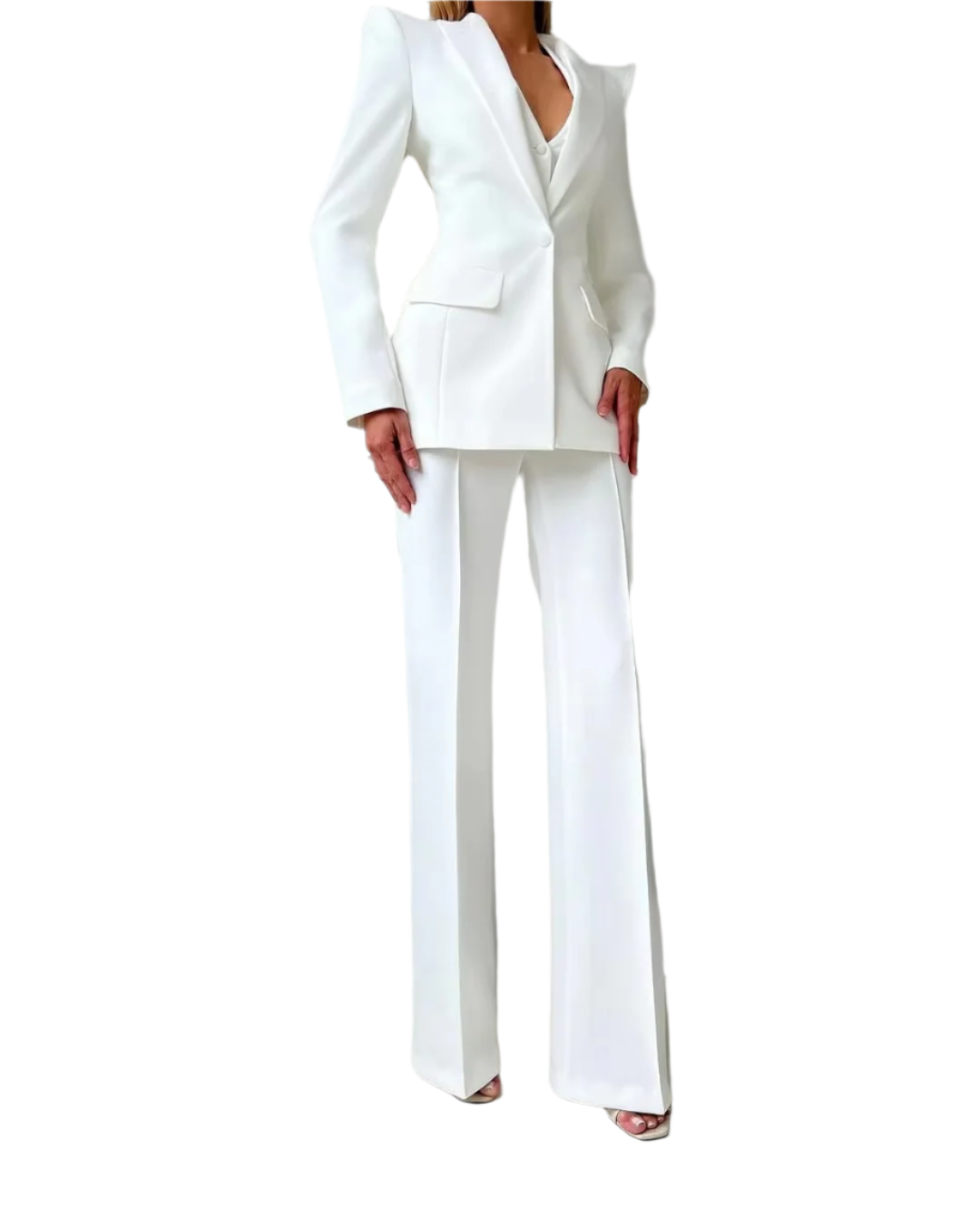Slim Fit 3-Piece Pants Suit