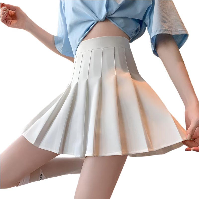 High-Waisted Pleated Mini Skirt – Effortless Style