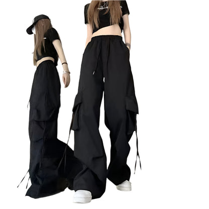 High-Waist Cargo Sweatpants