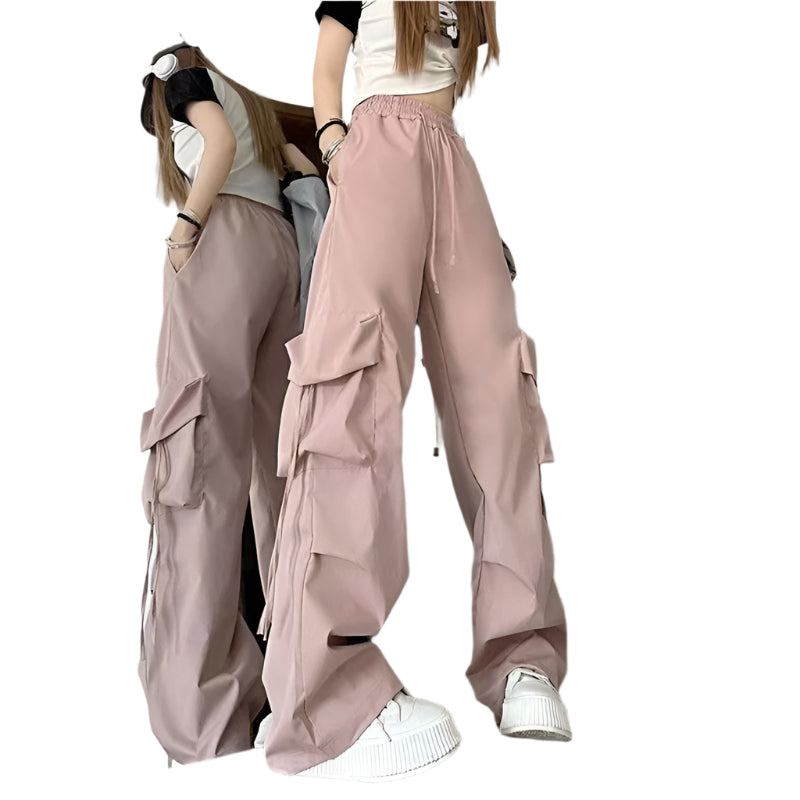 High-Waist Cargo Sweatpants