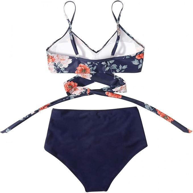 High-Waist Floral Bikini Set