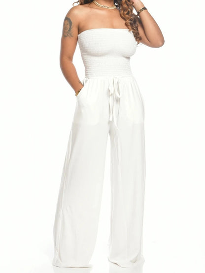 Off-Shoulder Wide-Leg Jumpsuit