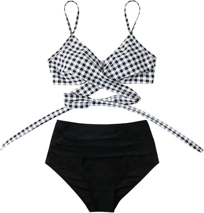 High-Waist Floral Bikini Set