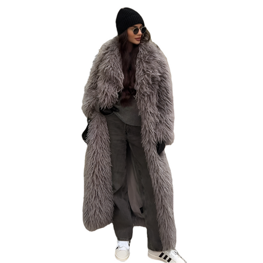 Neo Mint Chunky Faux Fur Coat