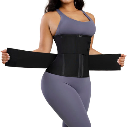 Zipper Double Strap High Compression Waist