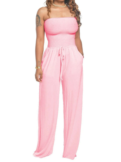 Off-Shoulder Wide-Leg Jumpsuit