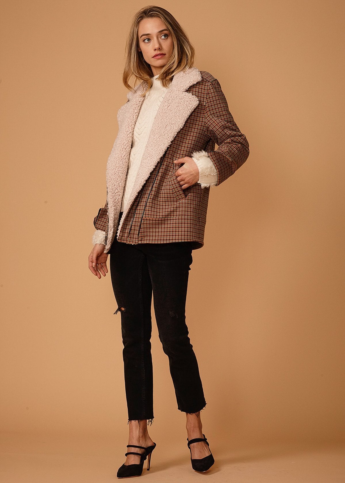 Asymmetrical Zip Front Coat