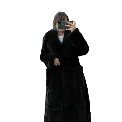 Plus Size X-Long Fur Coat