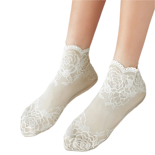 Sheer Lace Ankle Socks