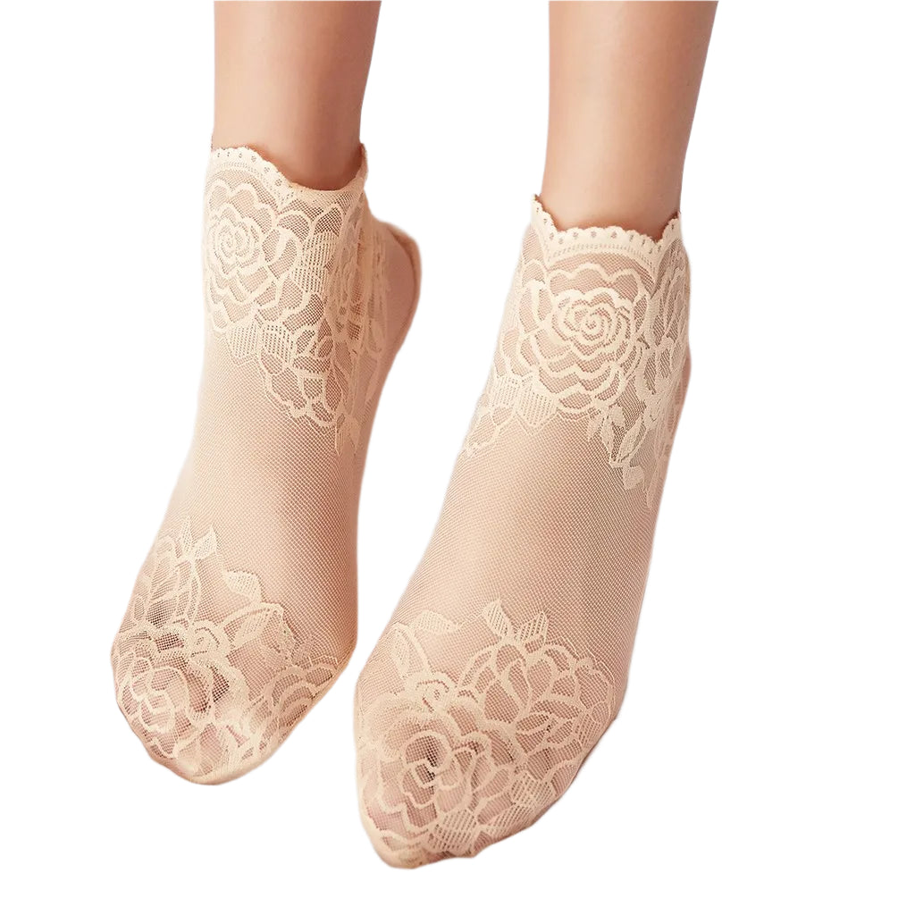 Sheer Lace Ankle Socks