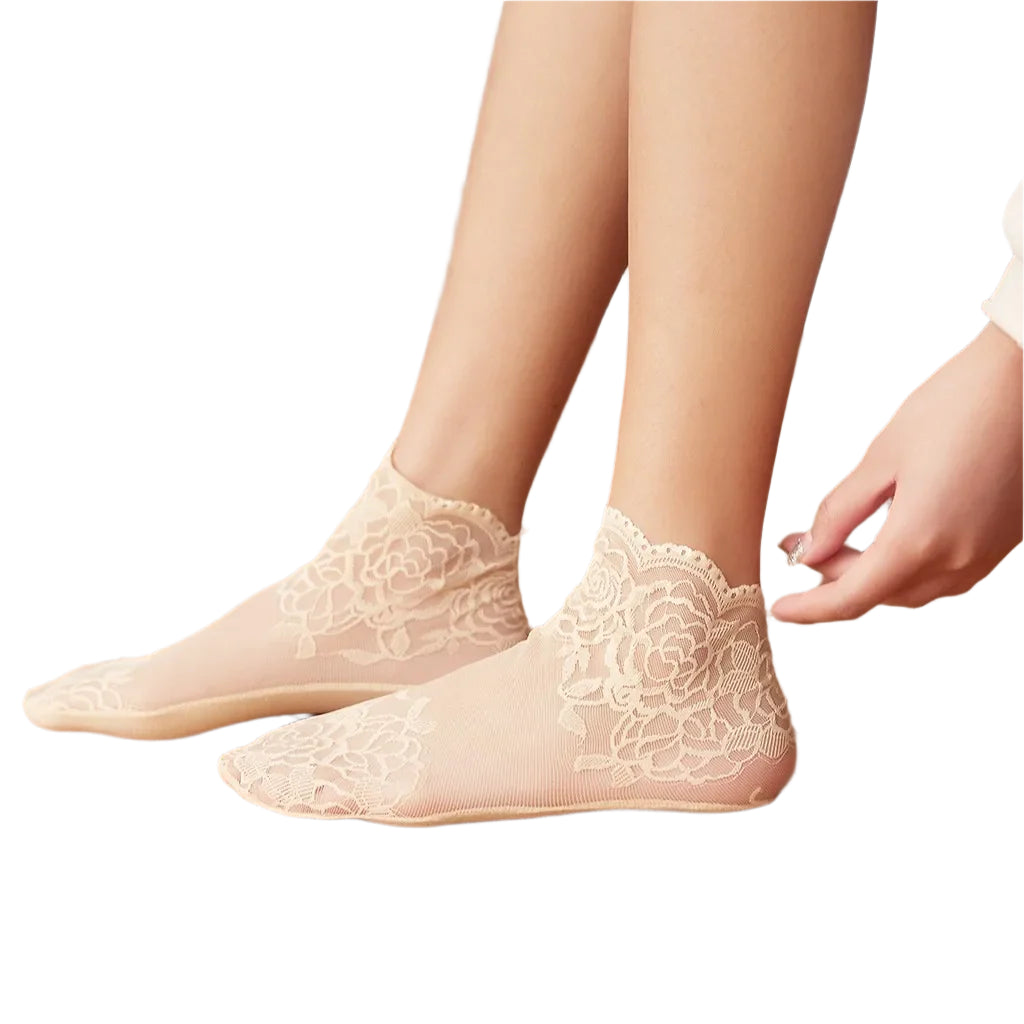 Sheer Lace Ankle Socks