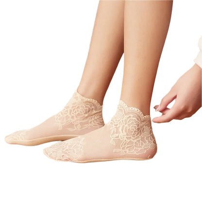 Sheer Lace Ankle Socks