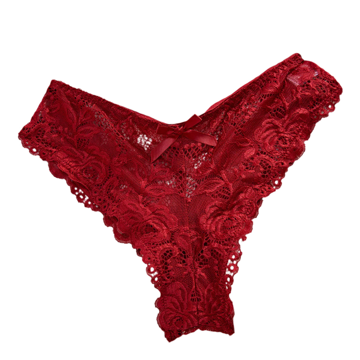 Transparent Red Lace Lingerie Set