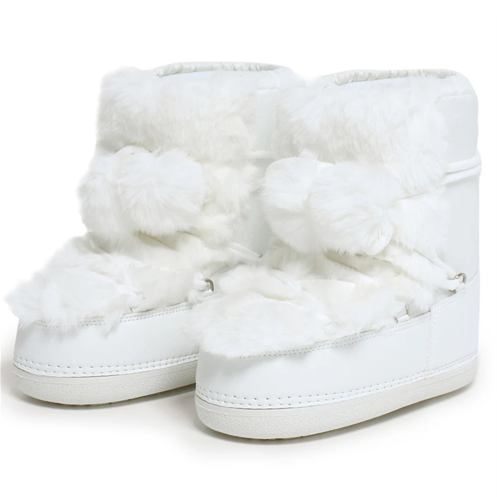 Winter Mid-Calf Fluffy Snow Thick Fur