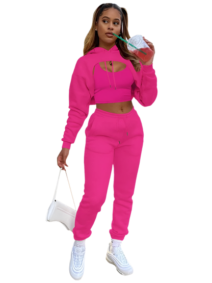 Tracksuit 3 Pieces Pants Sets Velvet