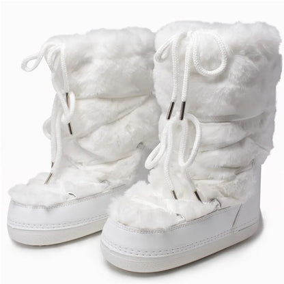 Winter Mid-Calf Fluffy Snow Thick Fur