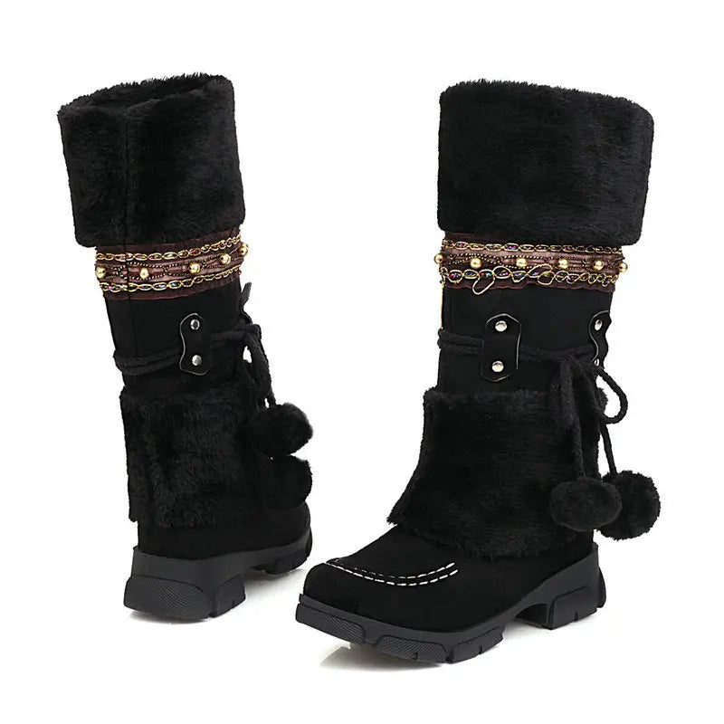 Vintage Snow Fluffy Warm Boots