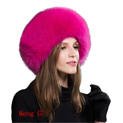 Hot Sale Fox Fur Winter Hat With Earmuffs