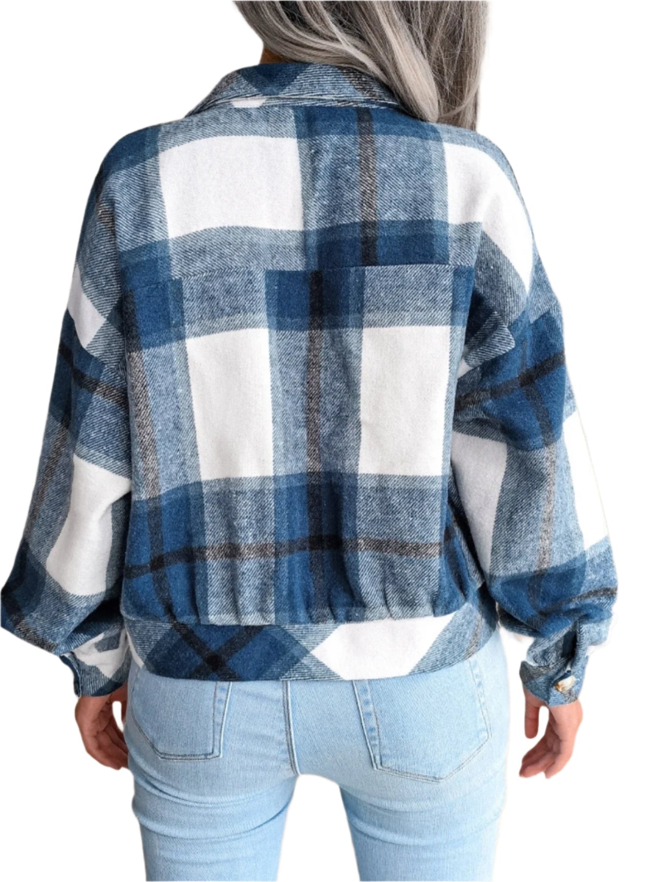 Cropped Plaid Flannel Shacket