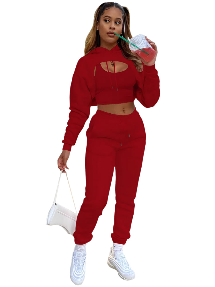 Tracksuit 3 Pieces Pants Sets Velvet