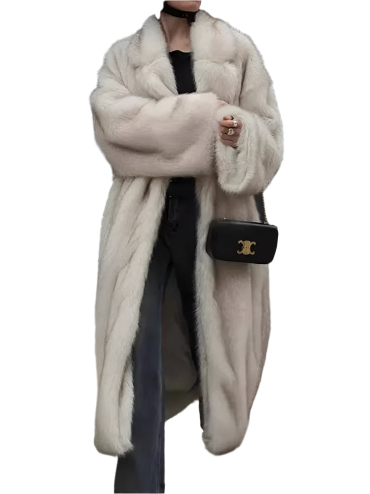 Faux Fur Coat European Style Street