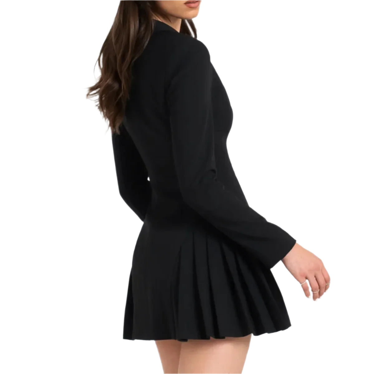 Spring Autumn Black Blazer Mini Dress