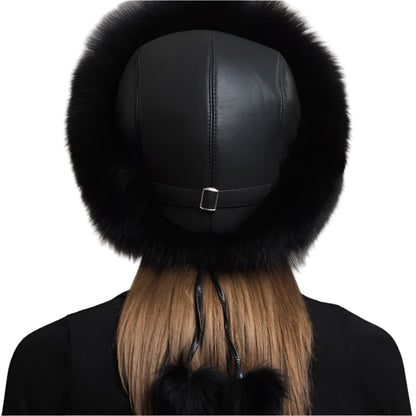 Hot Sale Fox Fur Winter Hat With Earmuffs