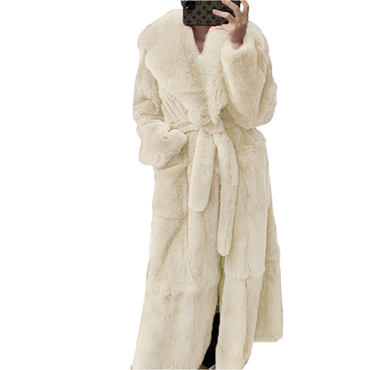 Plus Size X-Long Fur Coat