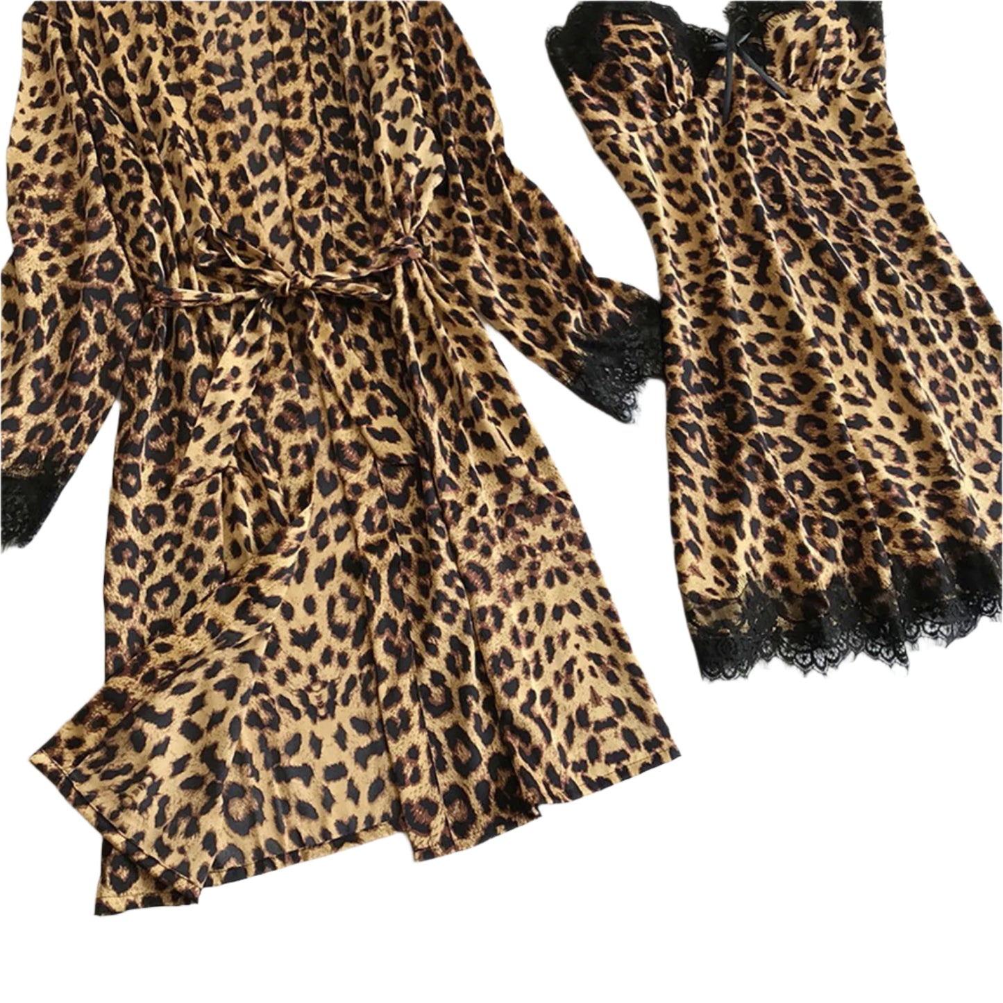 Leopard Print Silk Nightdress