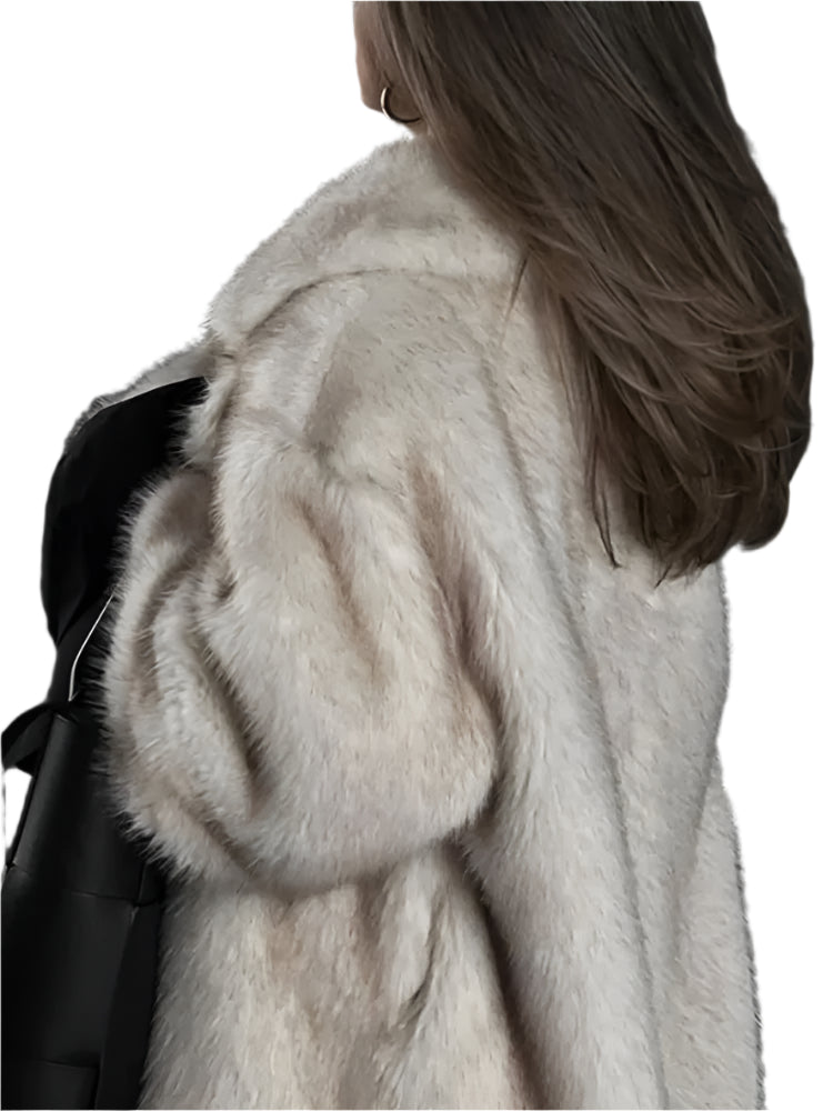 Faux Fur Coat European Style Street