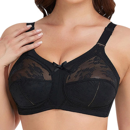 Black Red Lace Push-Up Bra – Seamless & Padded