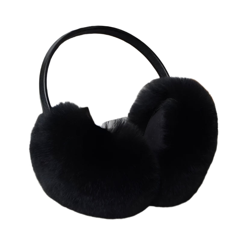 Real Rex Rabbit Fur Ear Muffs – Warm & Soft