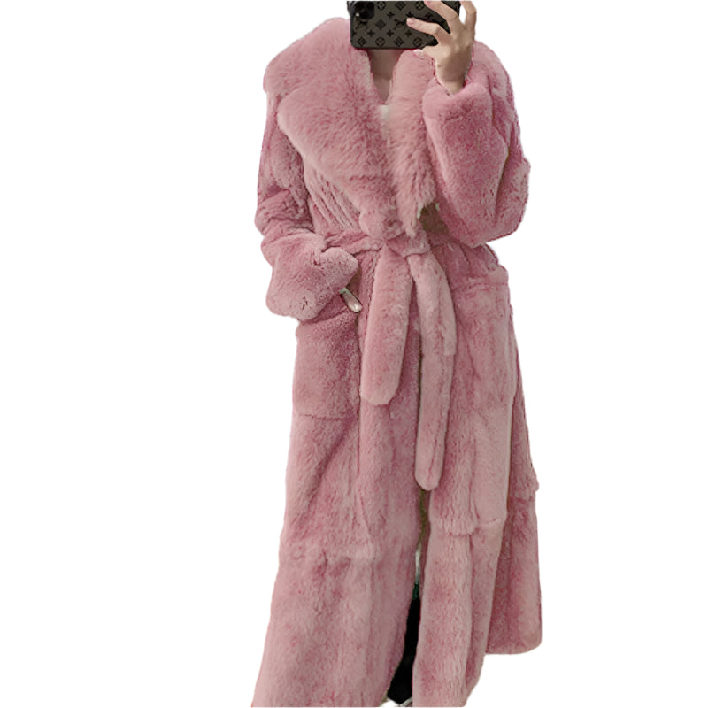 Plus Size X-Long Fur Coat